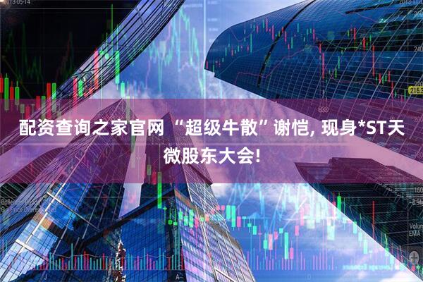配资查询之家官网 “超级牛散”谢恺, 现身*ST天微股东大会!